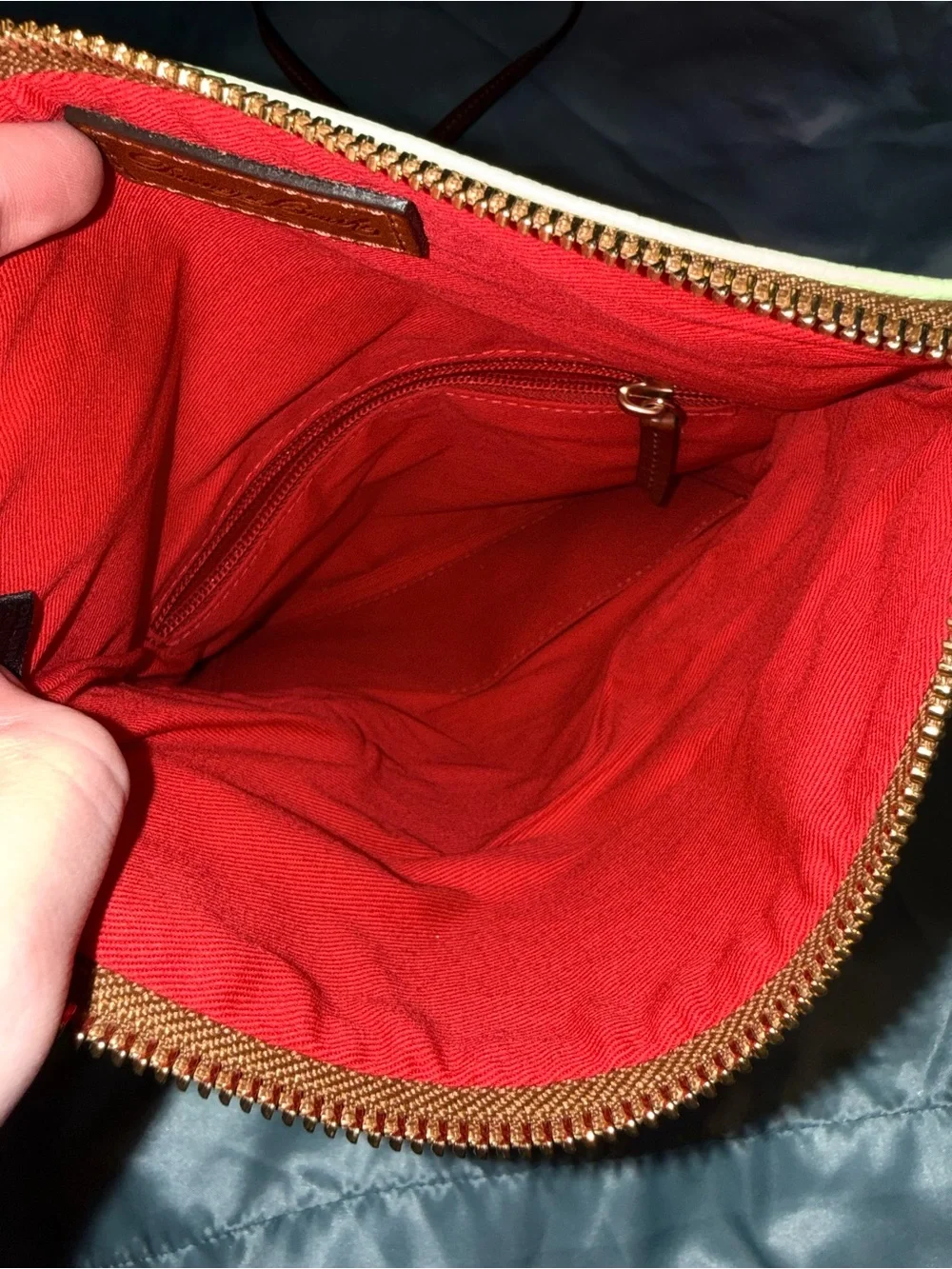 Dooney & Bourke pebble grain foldover zip crossbody bag